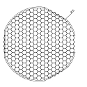 Deko-Light Filtre en nid d'abeille FOCARIS 37W mécanique, lot de 1, noir