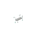 Profil en U AU-01-08 plat argent