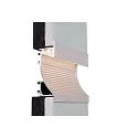 Drywall profile wallvoute EL-02-12 for 12 - 13,3 LED stripes, 100cm