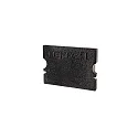 Endcaps P-AU-02-15, 21 mm, 2 items, black