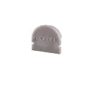 Endcaps R-AU-01-12, 18 mm, 2 items, grey