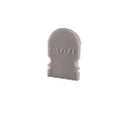 Endcaps R-AU-02-10, 16 mm, 2 items, grey