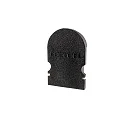 Endcaps R-AU-02-10, 16 mm, 2 items, black