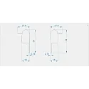 Embout ET-03-10 lot de 2, gris