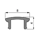 Deko-Light Accessories for LED profile cover f-01-05 flat, 100cm, clear, 95% transmission