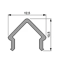 Deko-Light Accessories for LED profile cover E-01-08, 100cm, misty, 40% transmission