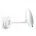 Miroir avec éclairage JUST LOOK PLUS WR miroir avec grossissement 5x IP20, blanc mat gradable