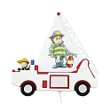 Luminaire mural FEUERWEHRAUTO MIT FRED à 1 flamme E14 IP20, rouge, blanche