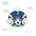 Elobra Rondell FUSSBALL-ARENA, 3x E14, green