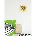 Elobra Luminaire de plafond LÖWE TIERWELT 3 flammes E14, vert, jaune