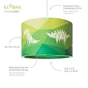 Elobra Pendant luminaire DINOS 25/40, E27, blue