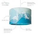 Elobra Pendant luminaire DINOS 25/40, E27, blue