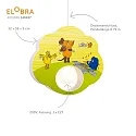 Elobra Luminaire à suspension MAUS E27, vert, jaune