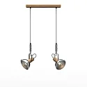 Elobra Luminaire à suspension CUBA 2 E14, chêne naturel