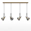 pendant luminaire CUBA 4 E14, oak natural