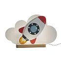Elobra Lampe de table RAKETE, gris, rouge