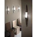 Fabas Luce VANITY Wall luminaire, E14, height: 70cm, glass white, chromed
