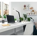 Fabas Luce Lampe de bureau WASP CCT Switch, avec fonction de charge USB, avec variateur tactile IP20, noir mat gradable