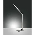 Fabas Luce Lampe de bureau WASP CCT Switch, avec fonction de charge USB, avec variateur tactile IP20, aluminium brossé gradable