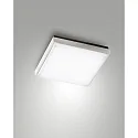 Luminaire de plafond DESDY 24 x 24CM carré, résistant aux chocs, commutable IP54, blanche 