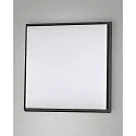Luminaire de plafond DESDY 30 x 30CM carré, résistant aux chocs, commutable IP54, noir 