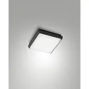 Luminaire de plafond DESDY 18 x 18CM carré, résistant aux chocs, commutable IP54, noir 