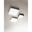 Luminaire de plafond DESDY 18 x 18CM carré, résistant aux chocs, commutable IP54, noir 