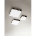 Fabas Luce Luminaire de plafond DESDY 18 x 18CM carré, résistant aux chocs, commutable IP54, blanche 