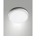 Fabas Luce OLLY LED Ceiling luminaire, IP54, aluminum, white, Ø 30cm