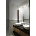 Fabas Luce Luminaire de miroir NALA 750MM Bas, angulaire, commutable, arqué IP44, chrome 