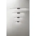 Fabas Luce mirror luminaire NALA 1095MM down, square, switchable, arched IP44, black 