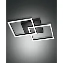 Applique et plafonnier BARD IP20, satiné, noir gradable