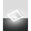 Applique et plafonnier BARD IP20, satiné, blanche gradable