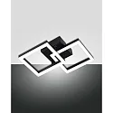Applique et plafonnier BARD IP20, satiné, noir gradable