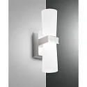 Luminaire mural IGLESIAS haut bas, indirect IP44, chrome, blanche 