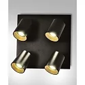 Fabas Luce Spot MODO 4 flammes GU10 IP20, noir  