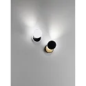 Fabas Luce Luminaire mural ARA rotatif, inclinable IP20, noir , blanche gradable