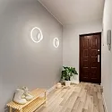 Fabas Luce Luminaire mural GIOTTO Ø 30CM SINGLE direct, indirect IP20, satiné, blanche gradable