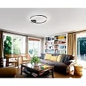 Fabas Luce LED Ceiling luminaire GIOTTO, 1x 36W, 3000K, 3240lm, IP20, black