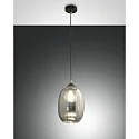 Luminaire à suspension INFINITY petit, rond E27 IP20, couleurs fumée, noir  gradable