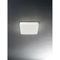 Fabas Luce Plafonnier extérieur FOLK avec capteur, carré IP65, blanche gradable