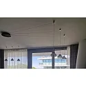 Fabas Luce Luminaire à suspension ARABELLA 6 flammes IP20, couleurs fumée, noir gradable