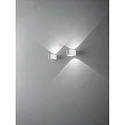 Fabas Luce Luminaire mural d’extérieur LAO haut, à 1 flamme IP65, blanche 