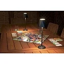 Lampe de table à accu KATY haut / bas, avec connexion USB, avec variateur tactile IP54, noir gradable
