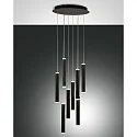Luminaire à suspension PRADO IP20, satiné, noir gradable