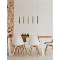 Fabas Luce Luminaire à suspension PRADO IP20, or, noir, laiton satiné gradable