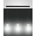 Luminaire à suspension BRENA 3 flammes, langue IP20, noir gradable