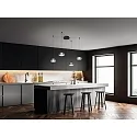 Fabas Luce Luminaire à suspension BRENA 4 flammes IP20, noir gradable