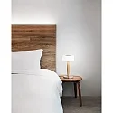 Fabas Luce Lampe de table ELEA IP20, chêne, nickel satiné gradable