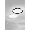 Luminaire de plafond ISY Ø 45CM CCT Switch, avec anneau décoratif, avec espaceur IP20, noir gradable